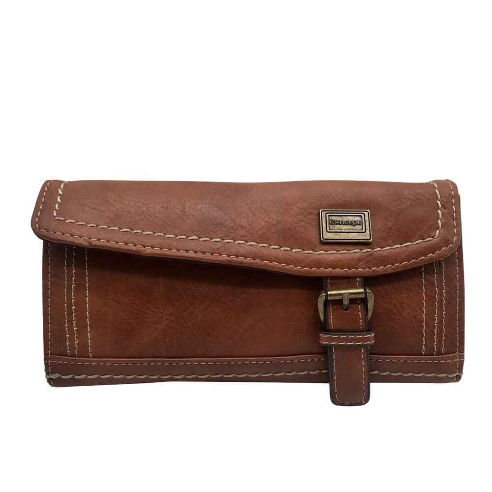 Born Concept Brown Faux Leather Amerst Delux Wallet